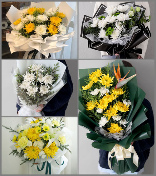 广东梅州市蕉岭县蓝坊镇程官村白事花束代送